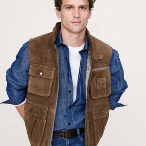 Banana Republic Men's Tan Suede Vest